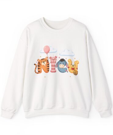 NICU Nurse Gift Sweatshirt | Gildan 18000 Crewneck, Winnie-the-Pooh Letters Design