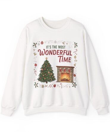 Most Wonderful Time Sweatshirt | Gildan 18000 Christmas Crewneck | Holiday Cozy Winter Shirt