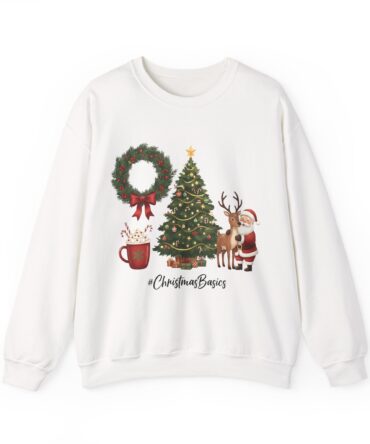 Unisex Christmas Basics Sweatshirt | Festive Gift Crewneck | Gildan 18000